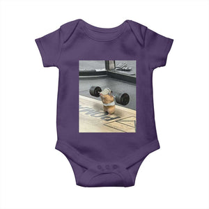 Hamster Gym Baby Onesie Funny Rat Workout Weightlifting Pump Cover TS10 Purple Print Your Wear