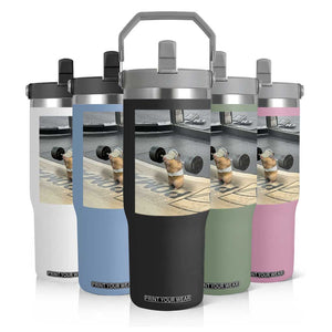 Hamster Gym Flip Straw Tumbler Funny Rat Workout Weightlifting Pump Cover TS10 Print Your Wear