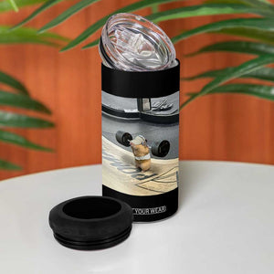 Hamster Gym 4 in 1 Can Cooler Tumbler Funny Rat Workout Weightlifting Pump Cover TS10 Print Your Wear