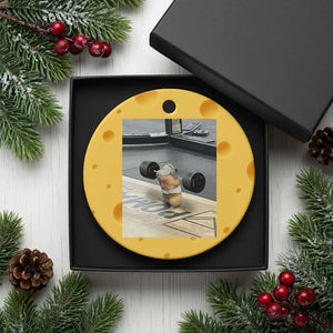 Hamster Gym Ceramic Ornament Funny Rat Workout Weightlifting Pump Cover TS10 1pc Yellow Cheese Print Your Wear