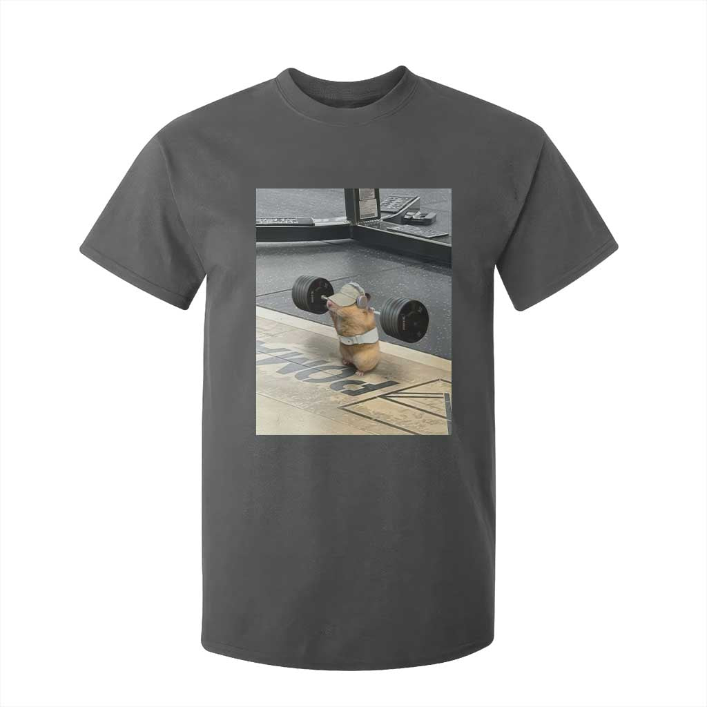 Hamster Gym T Shirt For Kid Funny Rat Workout Weightlifting Pump Cover TS10 Dark Heather Print Your Wear