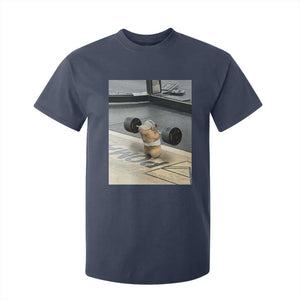 Hamster Gym T Shirt For Kid Funny Rat Workout Weightlifting Pump Cover TS10 Navy Print Your Wear