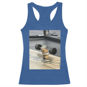 Hamster Gym Racerback Tank Top Funny Rat Workout Weightlifting Pump Cover TS10 Royal Blue Print Your Wear