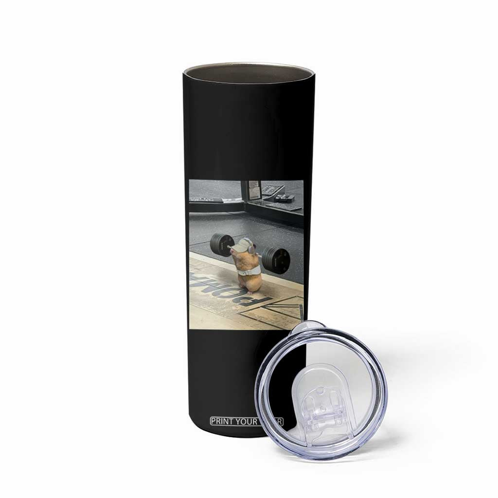 Hamster Gym Skinny Tumbler Funny Rat Workout Weightlifting Pump Cover TS10 Print Your Wear