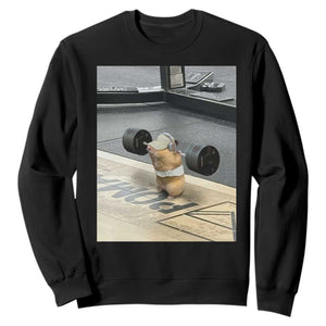 Hamster Gym Sweatshirt Funny Rat Workout Weightlifting Pump Cover TS10 Black Print Your Wear