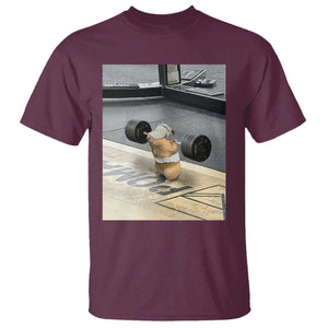 Hamster Gym T Shirt Funny Rat Workout Weightlifting Pump Cover TS10 Maroon Print Your Wear