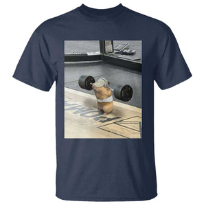 Hamster Gym T Shirt Funny Rat Workout Weightlifting Pump Cover TS10 Navy Print Your Wear