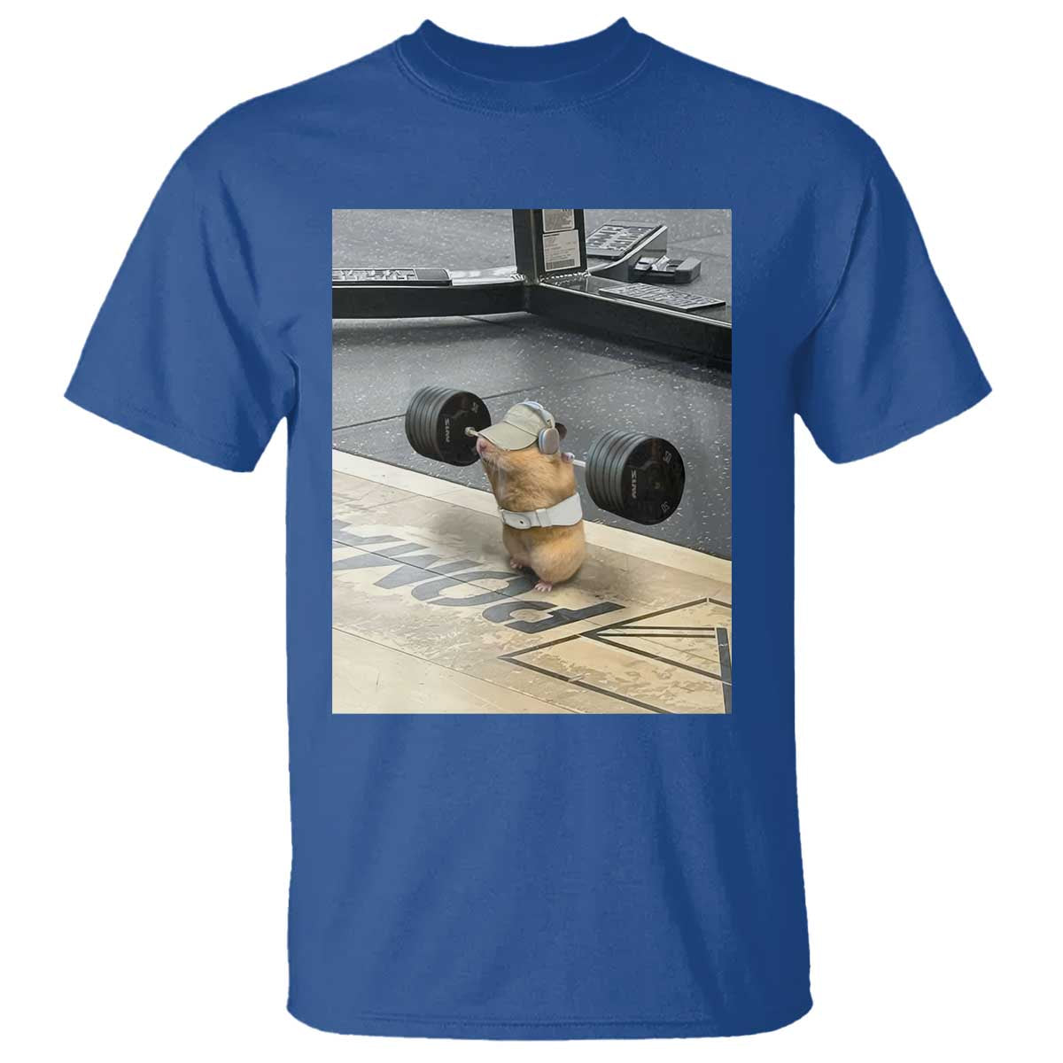 Hamster Gym T Shirt Funny Rat Workout Weightlifting Pump Cover TS10 Royal Blue Print Your Wear