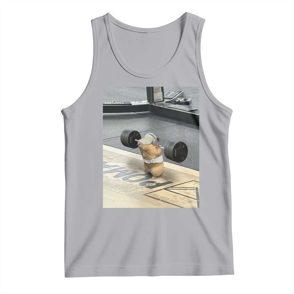 Hamster Gym Tank Top Funny Rat Workout Weightlifting Pump Cover TS10 Athletic Heather Print Your Wear