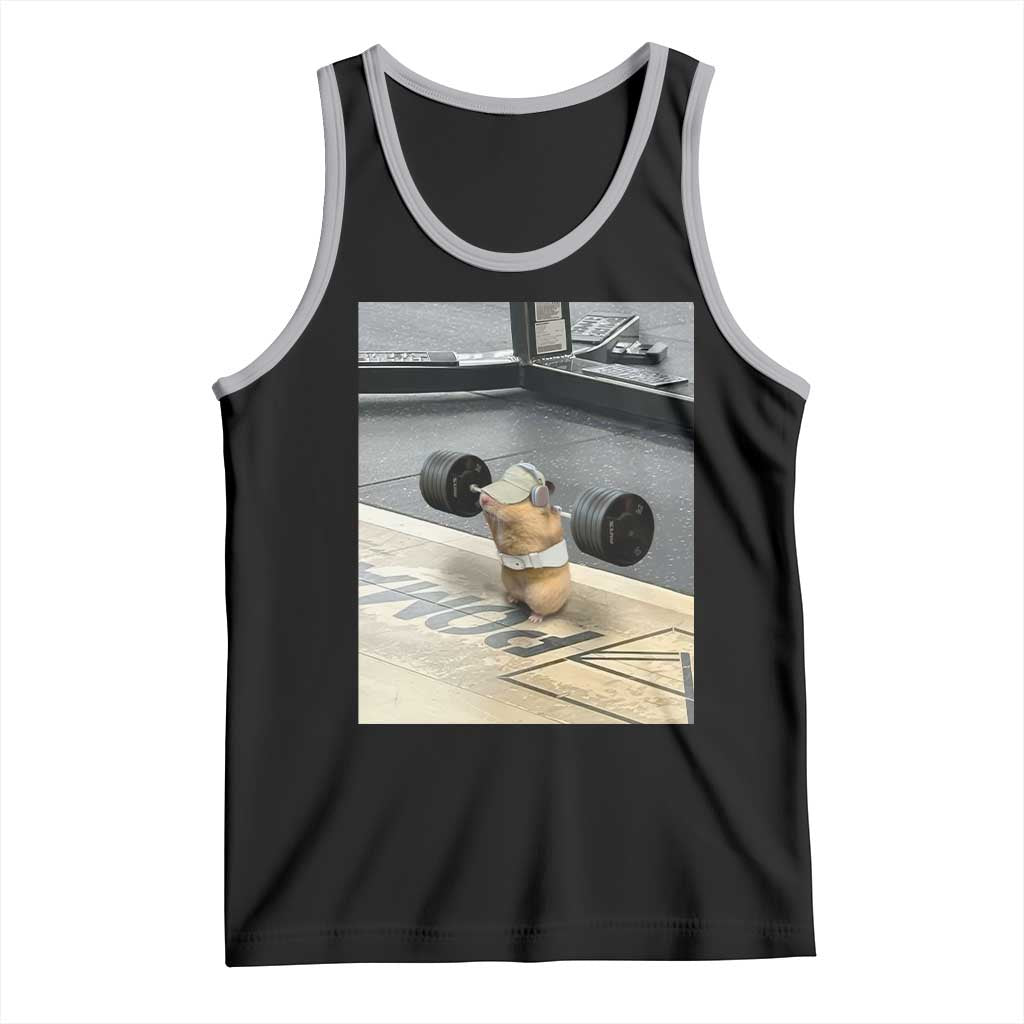 Hamster Gym Tank Top Funny Rat Workout Weightlifting Pump Cover TS10 Black Athletic Heather Print Your Wear