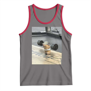 Hamster Gym Tank Top Funny Rat Workout Weightlifting Pump Cover TS10 Deep Heather Red Print Your Wear