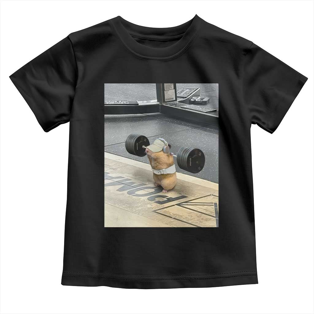 Hamster Gym Toddler T Shirt Funny Rat Workout Weightlifting Pump Cover TS10 Black Print Your Wear