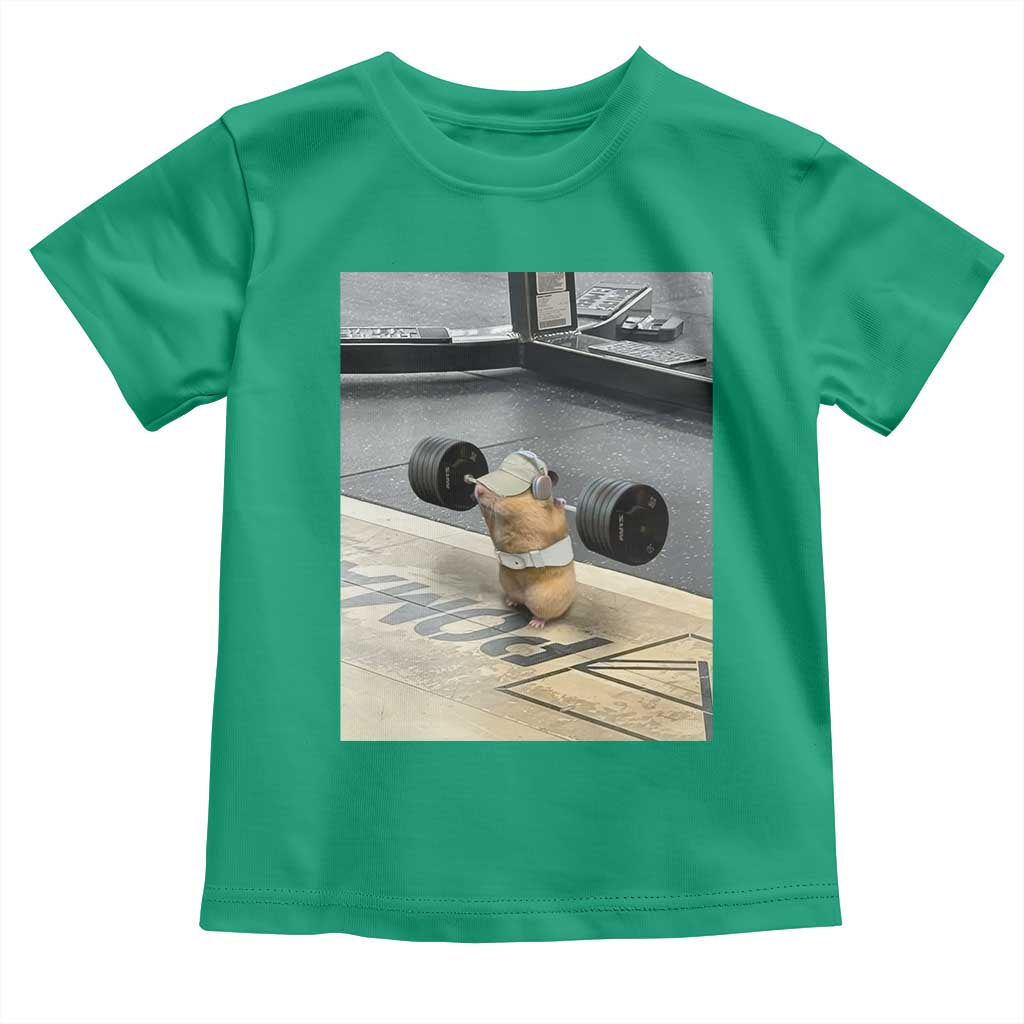 Hamster Gym Toddler T Shirt Funny Rat Workout Weightlifting Pump Cover TS10 Irish Green Print Your Wear