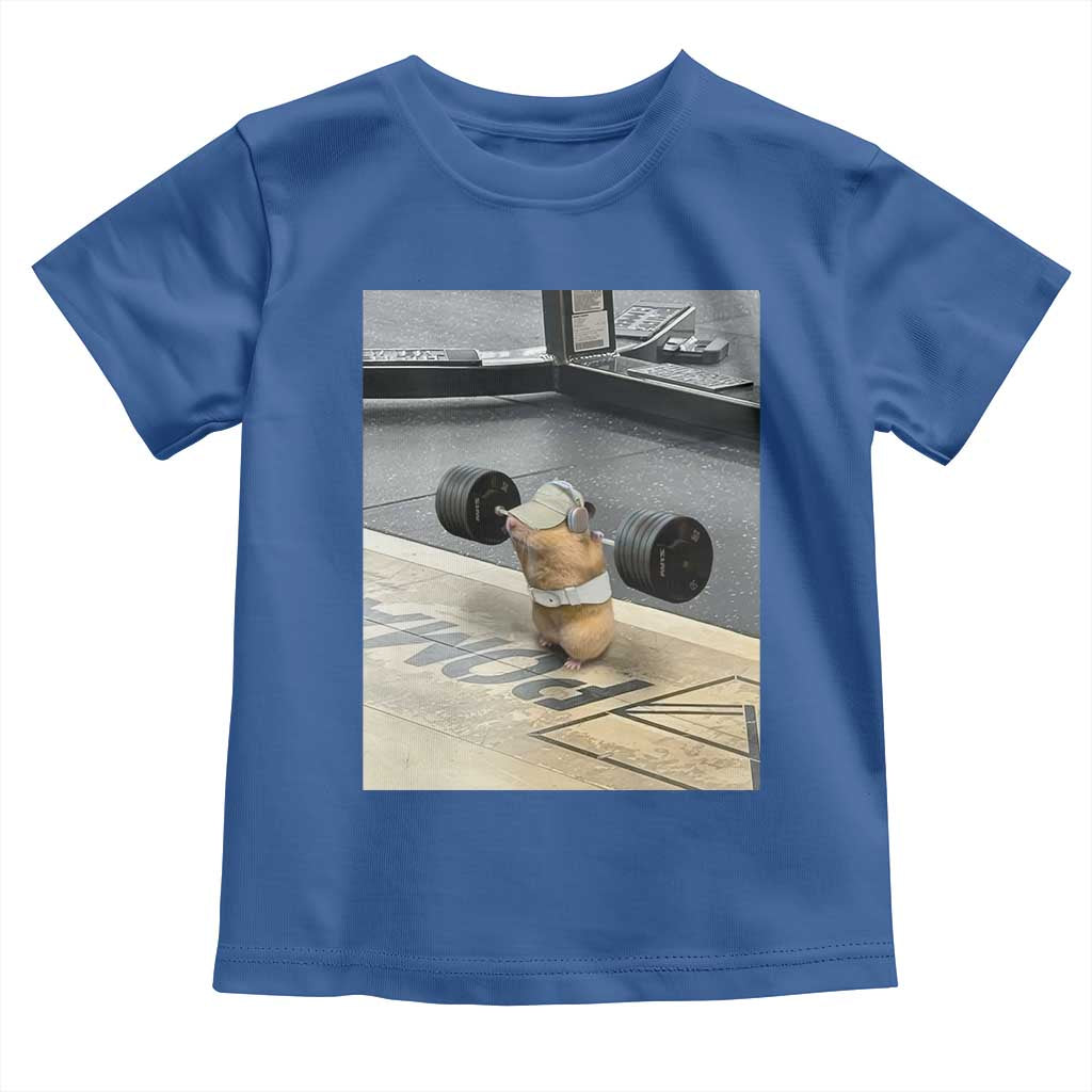 Hamster Gym Toddler T Shirt Funny Rat Workout Weightlifting Pump Cover TS10 Royal Blue Print Your Wear