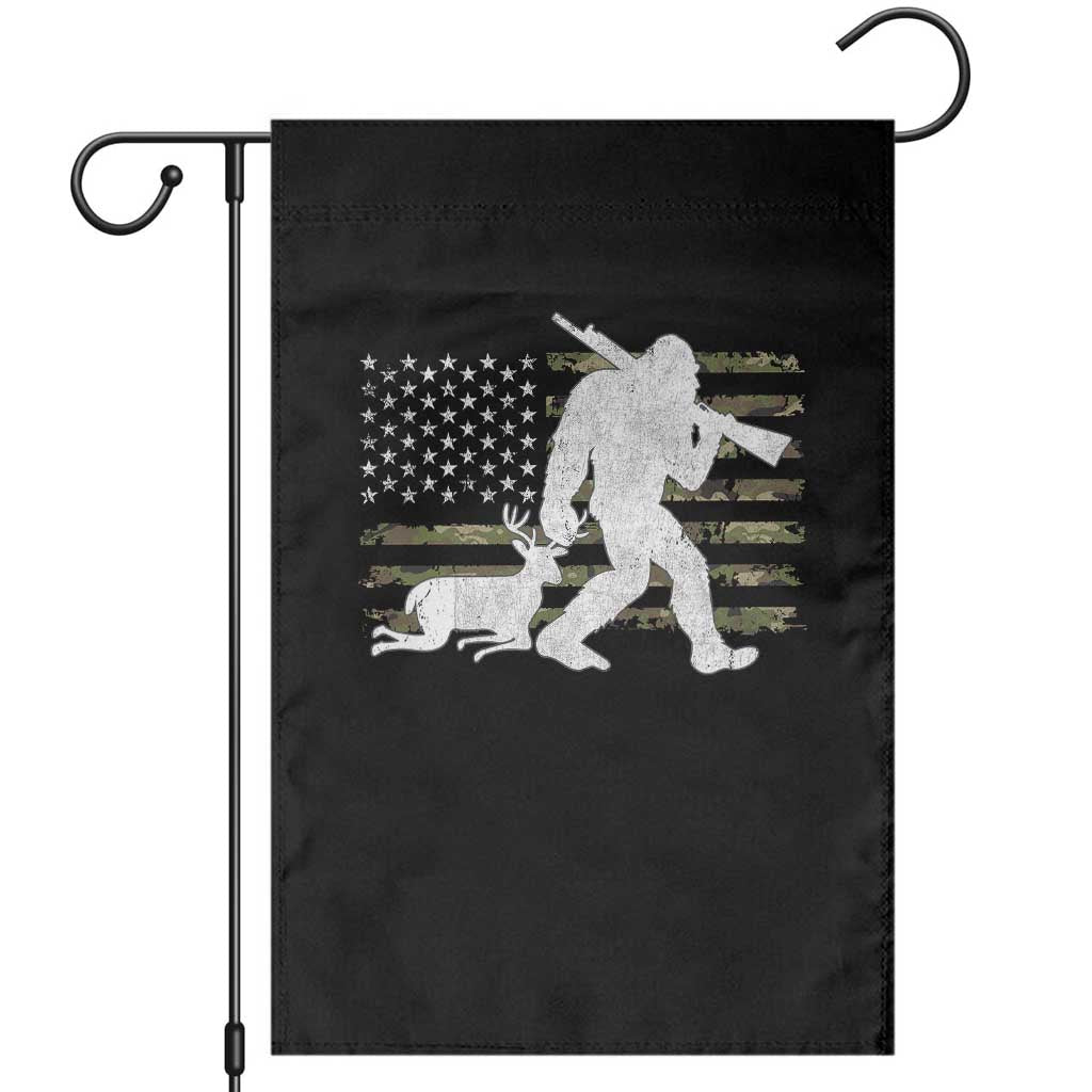 Bigfoot Camo Deer Hunting Garden Flag Camo USA Flag Buck Season Sasquatch TS10 Black Print Your Wear