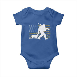 Bigfoot Camo Deer Hunting Baby Onesie Camo USA Flag Buck Season Sasquatch TS10 Royal Blue Print Your Wear