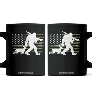 Bigfoot Camo Deer Hunting Coffee Mug Camo USA Flag Buck Season Sasquatch TS10 Black Print Your Wear