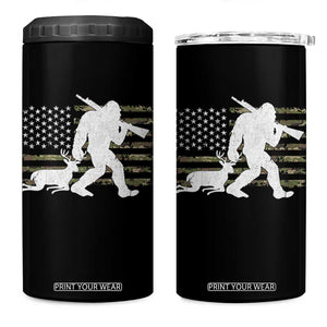 Bigfoot Camo Deer Hunting 4 in 1 Can Cooler Tumbler Camo USA Flag Buck Season Sasquatch TS10 One Size: 16 oz Black Print Your Wear