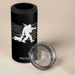 Bigfoot Camo Deer Hunting 4 in 1 Can Cooler Tumbler Camo USA Flag Buck Season Sasquatch TS10 Print Your Wear