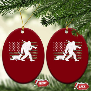 Bigfoot Camo Deer Hunting Ceramic Ornament Camo USA Flag Buck Season Sasquatch TS10 Print Your Wear