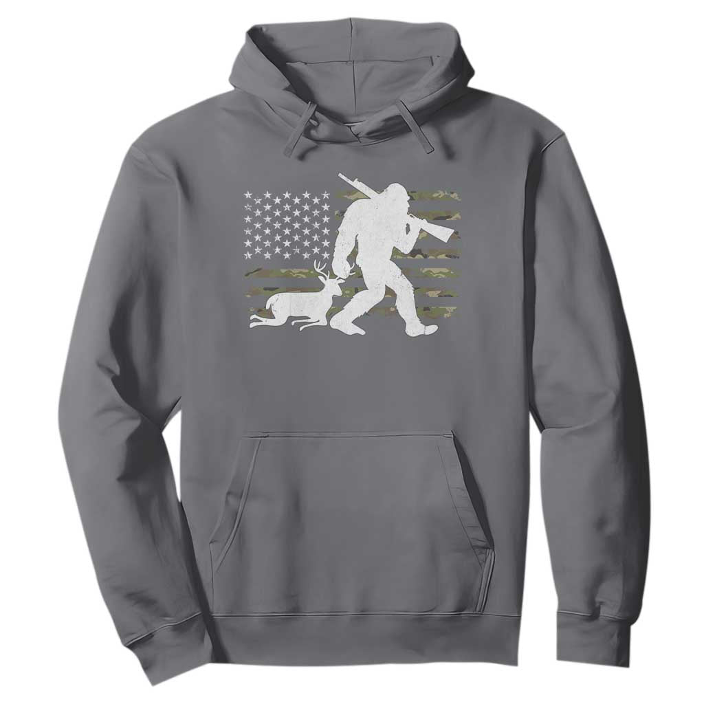Bigfoot Camo Deer Hunting Hoodie Camo USA Flag Buck Season Sasquatch TS10 Charcoal Print Your Wear