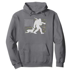 Bigfoot Camo Deer Hunting Hoodie Camo USA Flag Buck Season Sasquatch TS10 Charcoal Print Your Wear