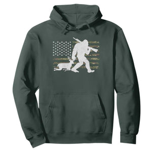 Bigfoot Camo Deer Hunting Hoodie Camo USA Flag Buck Season Sasquatch TS10 Dark Forest Green Print Your Wear