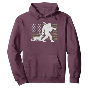 Bigfoot Camo Deer Hunting Hoodie Camo USA Flag Buck Season Sasquatch TS10 Maroon Print Your Wear