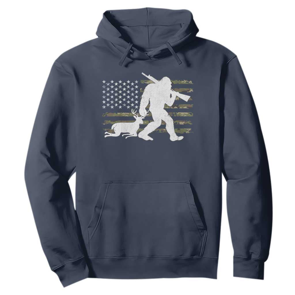 Bigfoot Camo Deer Hunting Hoodie Camo USA Flag Buck Season Sasquatch TS10 Navy Print Your Wear