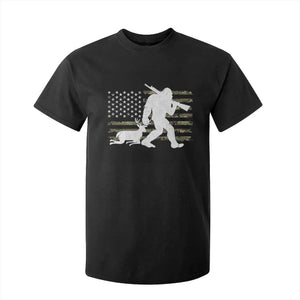 Bigfoot Camo Deer Hunting T Shirt For Kid Camo USA Flag Buck Season Sasquatch TS10 Black Print Your Wear