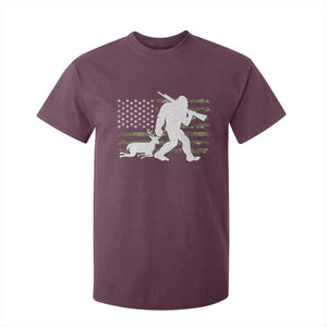 Bigfoot Camo Deer Hunting T Shirt For Kid Camo USA Flag Buck Season Sasquatch TS10 Maroon Print Your Wear