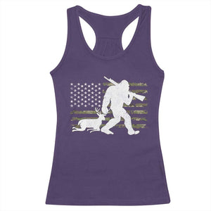 Bigfoot Camo Deer Hunting Racerback Tank Top Camo USA Flag Buck Season Sasquatch TS10 Purple Print Your Wear