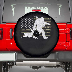 Bigfoot Camo Deer Hunting Spare Tire Cover Camo USA Flag Buck Season Sasquatch TS10 Black Print Your Wear