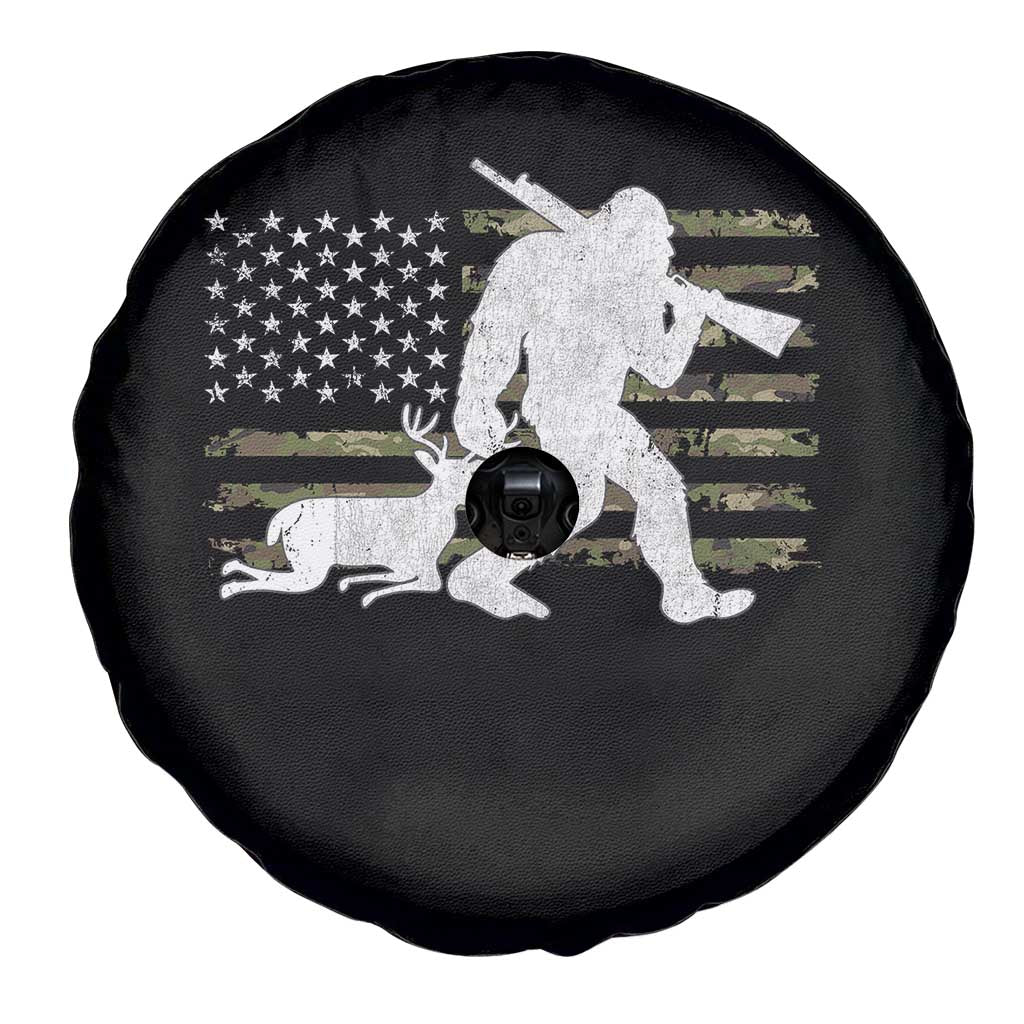 Bigfoot Camo Deer Hunting Spare Tire Cover Camo USA Flag Buck Season Sasquatch TS10 Print Your Wear