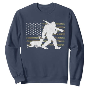 Bigfoot Camo Deer Hunting Sweatshirt Camo USA Flag Buck Season Sasquatch TS10 Navy Print Your Wear