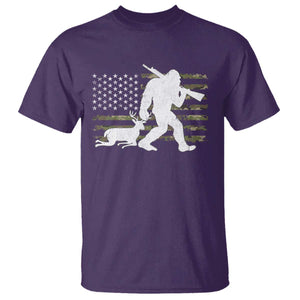 Bigfoot Camo Deer Hunting T Shirt Camo USA Flag Buck Season Sasquatch TS10 Purple Print Your Wear