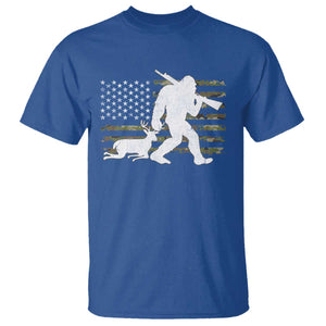 Bigfoot Camo Deer Hunting T Shirt Camo USA Flag Buck Season Sasquatch TS10 Royal Blue Print Your Wear