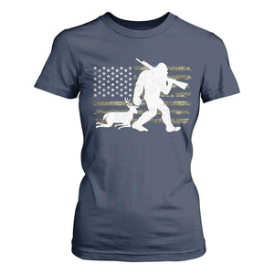 Bigfoot Camo Deer Hunting T Shirt For Women Camo USA Flag Buck Season Sasquatch TS10 Navy Print Your Wear
