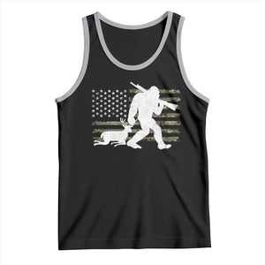 Bigfoot Camo Deer Hunting Tank Top Camo USA Flag Buck Season Sasquatch TS10 Black Athletic Heather Print Your Wear