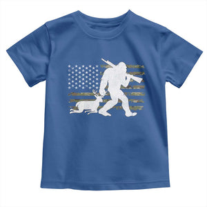 Bigfoot Camo Deer Hunting Toddler T Shirt Camo USA Flag Buck Season Sasquatch TS10 Royal Blue Print Your Wear