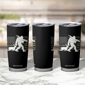 Bigfoot Camo Deer Hunting Tumbler Cup Camo USA Flag Buck Season Sasquatch TS10 Print Your Wear