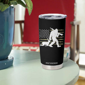 Bigfoot Camo Deer Hunting Tumbler Cup Camo USA Flag Buck Season Sasquatch TS10 Print Your Wear