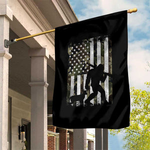 Bigfoot Deer Hunting Garden Flag Camo US Flag Deer Elk Buck Hunting Hunter Dad TS10 Print Your Wear