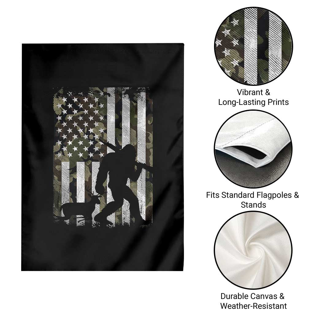 Bigfoot Deer Hunting Garden Flag Camo US Flag Deer Elk Buck Hunting Hunter Dad TS10 Print Your Wear