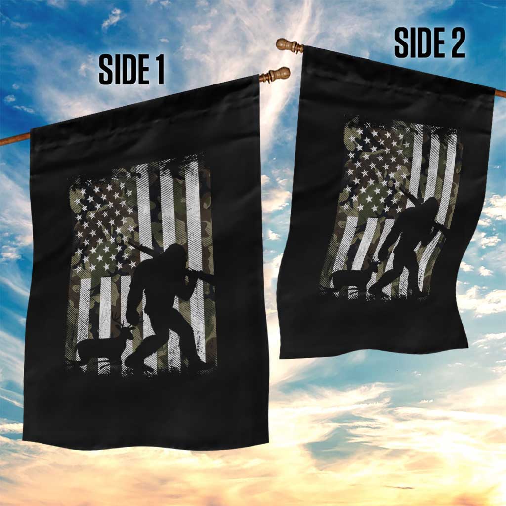 Bigfoot Deer Hunting Garden Flag Camo US Flag Deer Elk Buck Hunting Hunter Dad TS10 Print Your Wear
