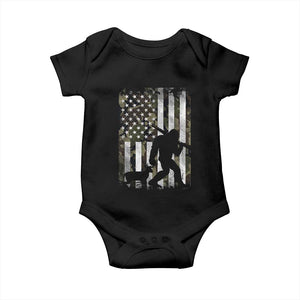 Bigfoot Deer Hunting Baby Onesie Camo US Flag Deer Elk Buck Hunting Hunter Dad TS10 Black Print Your Wear