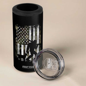 Bigfoot Deer Hunting 4 in 1 Can Cooler Tumbler Camo US Flag Deer Elk Buck Hunting Hunter Dad TS10 Print Your Wear