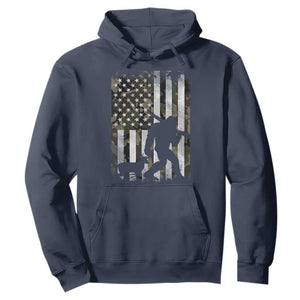 Bigfoot Deer Hunting Hoodie Camo US Flag Deer Elk Buck Hunting Hunter Dad TS10 Navy Print Your Wear
