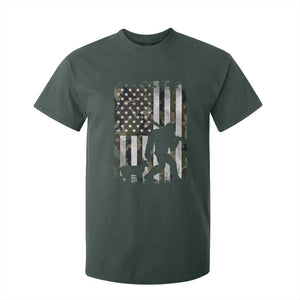 Bigfoot Deer Hunting T Shirt For Kid Camo US Flag Deer Elk Buck Hunting Hunter Dad TS10 Dark Forest Green Print Your Wear