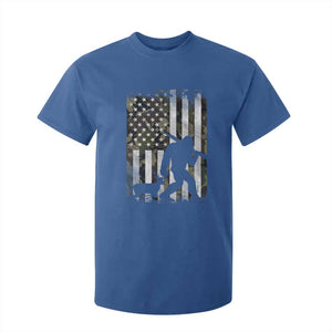 Bigfoot Deer Hunting T Shirt For Kid Camo US Flag Deer Elk Buck Hunting Hunter Dad TS10 Royal Blue Print Your Wear